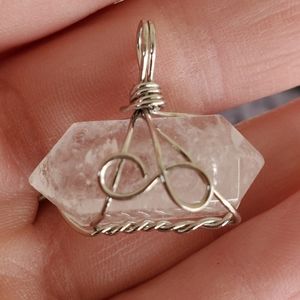 *$15 Sale* New Crystal Double Terminated Point Pendant